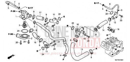 WATER HOSE VFR800XD de 2013